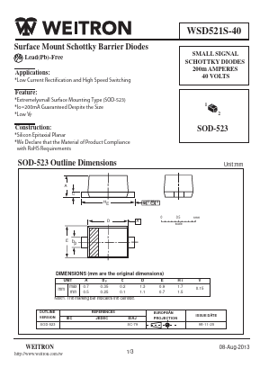 WSD521S-40 Datasheet PDF Weitron Technology
