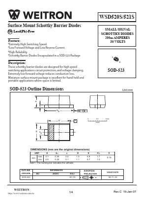 WSD521S Datasheet PDF Weitron Technology