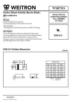 WSD751S Datasheet PDF Weitron Technology