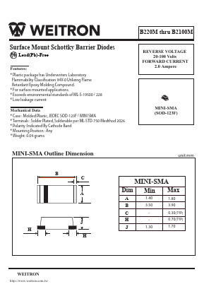 B280M Datasheet PDF Weitron Technology