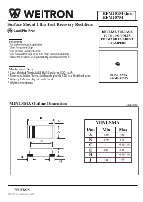 HFM101M Datasheet PDF Weitron Technology