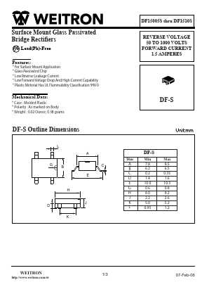 DF1502S Datasheet PDF Weitron Technology