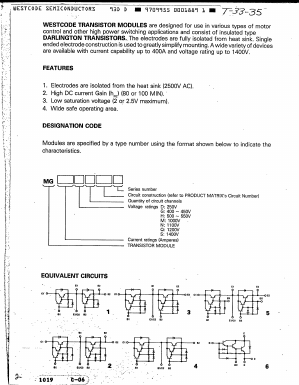 MG15N2Y Datasheet PDF Westcode -> Ixys