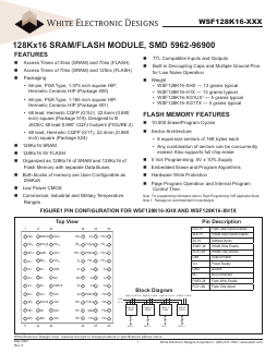 WSF128K16-XHX Datasheet PDF White Electronic Designs => Micro Semi
