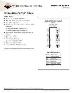 WMS512K8VL-120DEMEA Datasheet PDF White Electronic Designs => Micro Semi