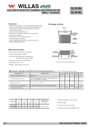 SL32-BL Datasheet PDF Willas Electronic Corp.