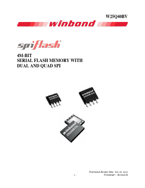 W25Q40BVZPIG Datasheet PDF Winbond