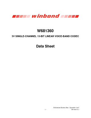 W681360W Datasheet PDF Winbond