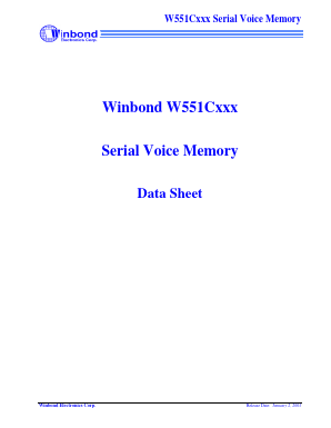 W551C005 Datasheet PDF Winbond