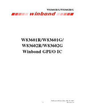 W83601R Datasheet PDF Winbond