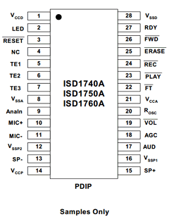 ISD1760A Datasheet PDF Winbond