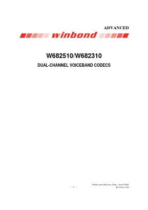 W682510S Datasheet PDF Winbond