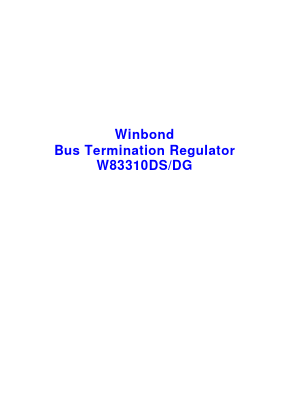 W83310DG Datasheet PDF Winbond