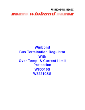 W83310SG Datasheet PDF Winbond