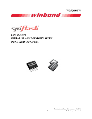 W25Q40BWUXIP Datasheet PDF Winbond