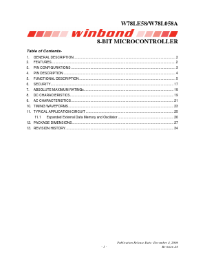 W78L058A24DL Datasheet PDF Winbond
