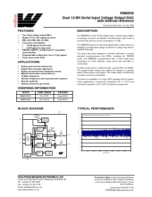 WM2638 Datasheet PDF Wolfson Microelectronics plc