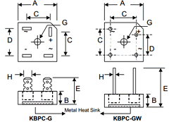 KBPC5001G Datasheet PDF Won-Top Electronics