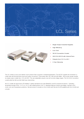 LCL500PS48 Datasheet PDF XP Power Limited