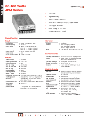 JPM120PS13 Datasheet PDF XP Power Limited