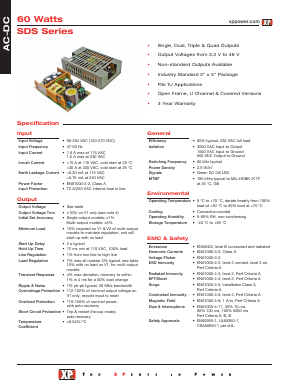 SDS60UT10 Datasheet PDF XP Power Limited