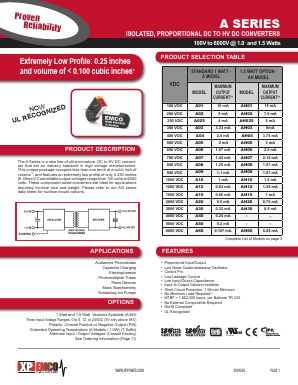 AH10 Datasheet PDF XP Power Limited