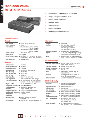SL300PSC1-E Datasheet PDF XP Power Limited