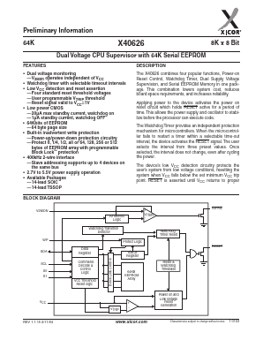X40626S14 Datasheet PDF Xicor -> Intersil