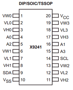 X9241MVM Datasheet PDF Xicor -> Intersil