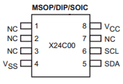 X24C00P Datasheet PDF Xicor -> Intersil