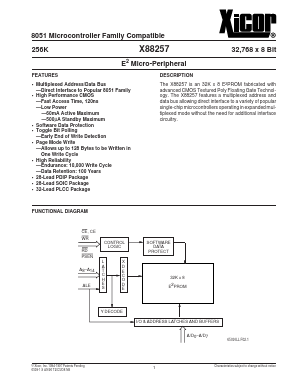 X88257PI Datasheet PDF Xicor -> Intersil