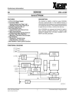 X24C02S8I-3 Datasheet PDF Xicor -> Intersil