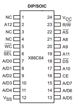 X86C64 Datasheet PDF Xicor -> Intersil