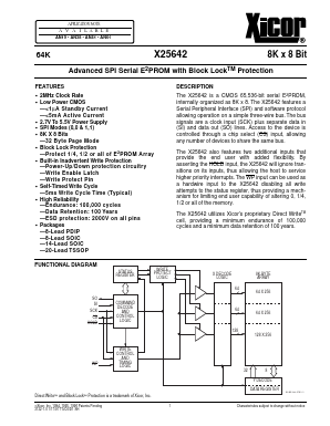 X25642PM-2.7 Datasheet PDF Xicor -> Intersil