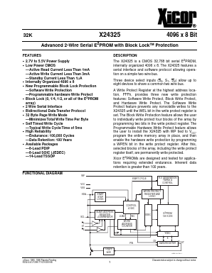 X24325V Datasheet PDF Xicor -> Intersil