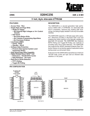 X28HC256SMB-12 Datasheet PDF Xicor -> Intersil