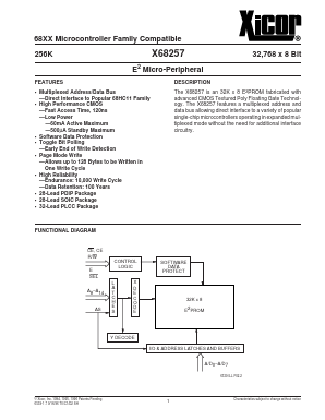 X68257P Datasheet PDF Xicor -> Intersil