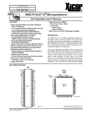 X88C75J Datasheet PDF Xicor -> Intersil