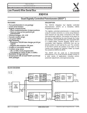 X9241A Datasheet PDF Xicor -> Intersil