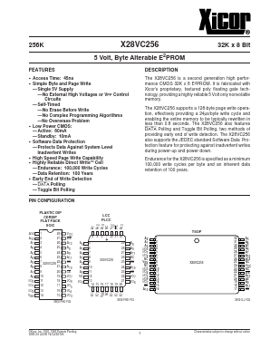 X28VC256KI-55 Datasheet PDF Xicor -> Intersil