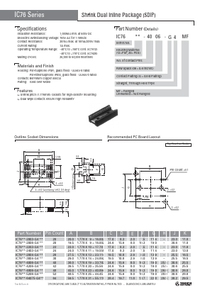 IC7612-2003-G4 Datasheet PDF Yamaichi Electronics Co., Ltd.