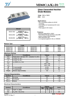 MD60C08D1 Datasheet PDF Yangzhou yangjie electronic co., Ltd