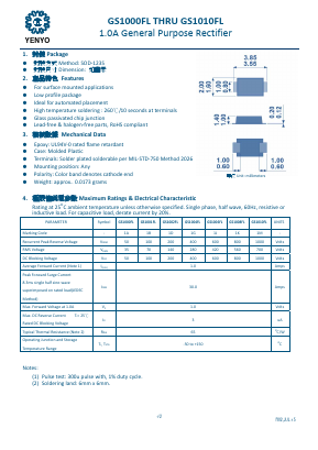 GS1010FL Datasheet PDF YENYO TECHNOLOGY Co., Ltd