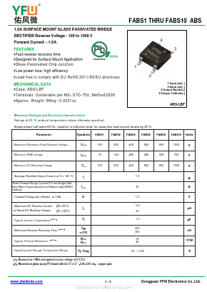 FABS8 Datasheet PDF DONGGUAN YOU FENG WEI ELECTRONICS CO., LTD