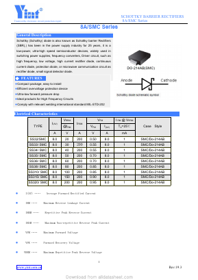 8ASMC Datasheet PDF Shanghai Yint Electronic Co., Ltd.