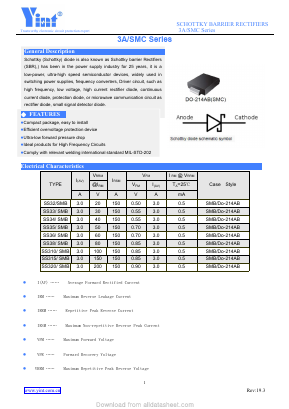 3ASMC Datasheet PDF Shanghai Yint Electronic Co., Ltd.