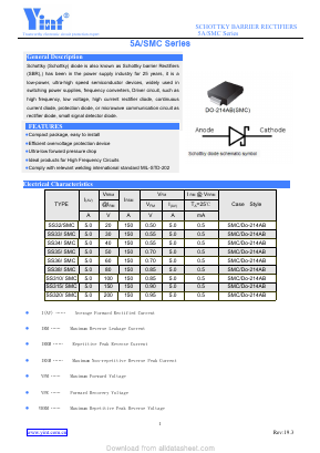 5ASMC Datasheet PDF Shanghai Yint Electronic Co., Ltd.