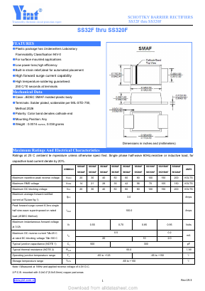 SS32F Datasheet PDF Shanghai Yint Electronic Co., Ltd.