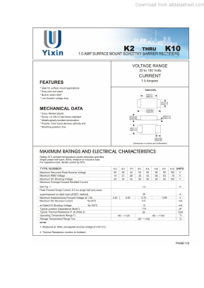K12 Datasheet PDF Shenzhen Yixinwei Technology Co., Ltd.