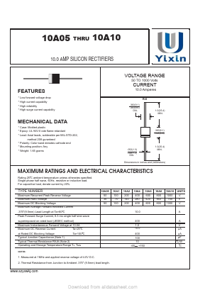 10A05 Datasheet PDF Shenzhen Yixinwei Technology Co., Ltd.